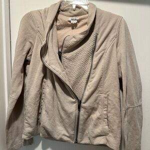 Helmut Lang Beige Utility Jacket w Double Zip Size Medium Comfy